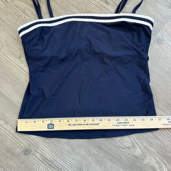 Nautica Swim Top Women’s Size 12 Navy Blue Beach Pool Cruise Vacation - Picture 4 of 9